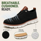 UrbanFlex breathable knit cushioned insole and flexible traction features