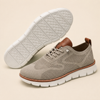 UrbanFlex taupe knit walking shoe and flexible tread sole